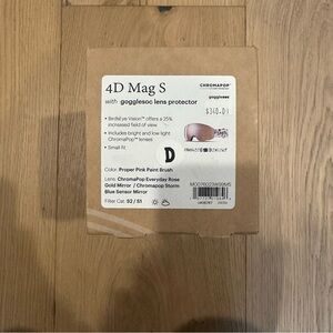Brand new SMITH 4D Mag S Goggles with Pink and Gold Chromapop Lens